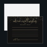 Postal Cartão de Aviso de Casamento de Script de Rico de<br><div class="desc">Este cartão de rico de guião de ouro é perfeito para um casamento rústico. O simples e elegante design apresenta um espumante confete de ouro acoplado a uma tipografia de na moda. Estas cartas são perfeitas para um casamento, chá de panela, chá de fraldas, festa de formatura e muito mais....</div>
