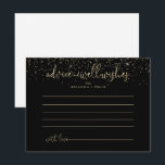 Postal Cartão de Aviso de Casamento de Script de Rico de<br><div class="desc">Este cartão de rico de guião de ouro é perfeito para um casamento rústico. O simples e elegante design apresenta um espumante confete de ouro acoplado a uma tipografia de na moda. Estas cartas são perfeitas para um casamento, chá de panela, chá de fraldas, festa de formatura e muito mais....</div>