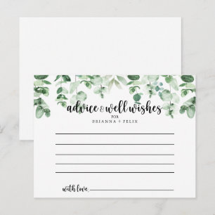 Postal Cartão de Aviso de Casamento Eucalyptus Verde Mini