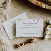 Cartão de Aviso de Casamento para Flores Selvagens