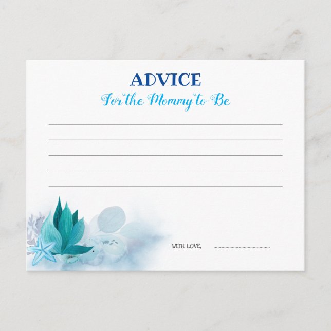 Postal Cartão de Aviso de Chá de fraldas de Baleia (Frente)