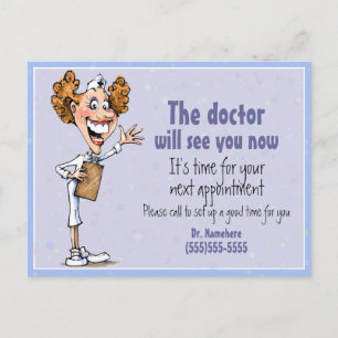 Postal Cartão de aviso médico/médico