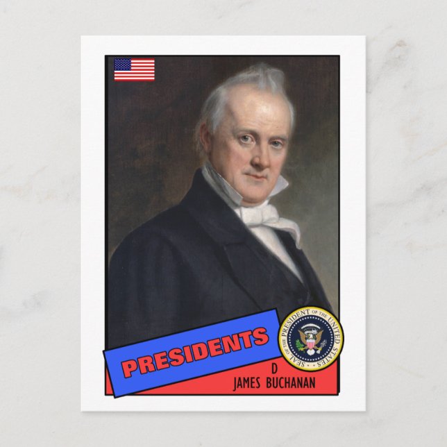 Postal Cartão de beisebol James Buchanan (Frente)