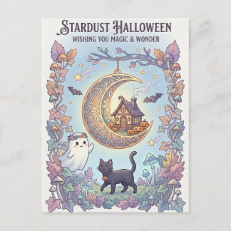 Postal Cartão de Boas Festas de Halloween