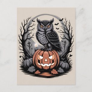 Postal Cartão de Boas Festas de Halloween Assustador