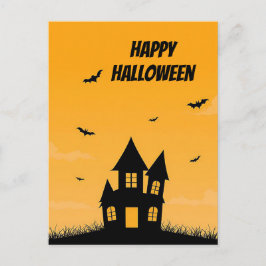 Postal Cartão de Boas Festas de Halloween Assustador