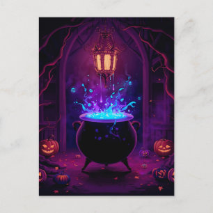 Postal Cartão de Boas Festas de Halloween Assustador