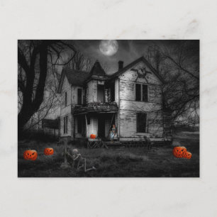 Postal Cartão de Boas Festas de Halloween Assustador