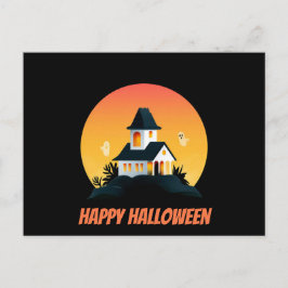 Postal Cartão de Boas Festas de Halloween Assustador