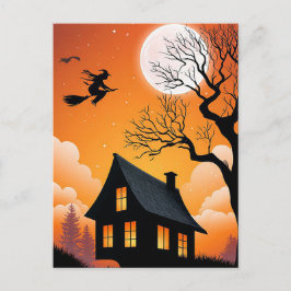 Postal Cartão de Boas Festas de Halloween Assustador