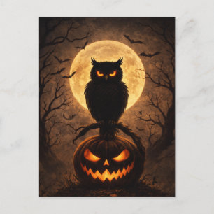 Postal Cartão de Boas Festas de Halloween Assustador
