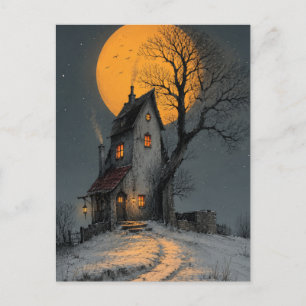 Postal Cartão de Boas Festas de Halloween Assustador
