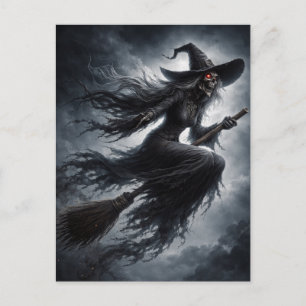Postal Cartão de Boas Festas de Halloween Assustador