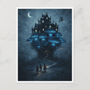 Postal Cartão de Boas Festas de Halloween Assustador