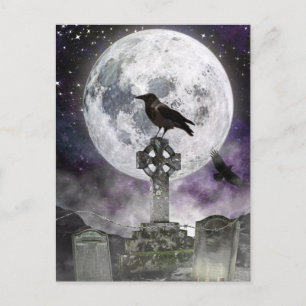Postal Cartão de Boas Festas de Halloween Assustador
