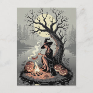 Postal Cartão de Boas Festas de Halloween Assustador