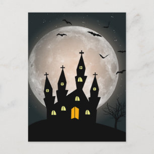 Postal Cartão de Boas Festas de Halloween Assustador