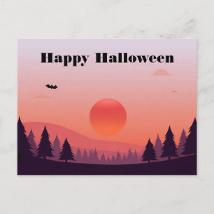 Postal Cartão de Boas Festas de Halloween Assustador