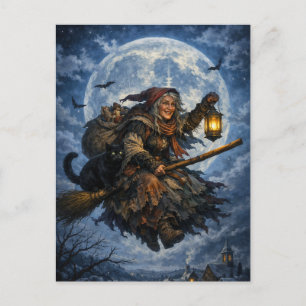 Postal Cartão de Boas Festas de Halloween Assustador