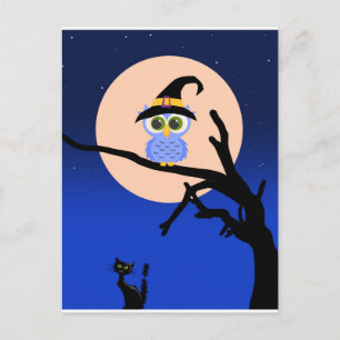 Postal Cartão de Boas Festas de Halloween Assustador com