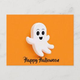 Postal Cartão de Boas Festas de Halloween com Abóbora Ass