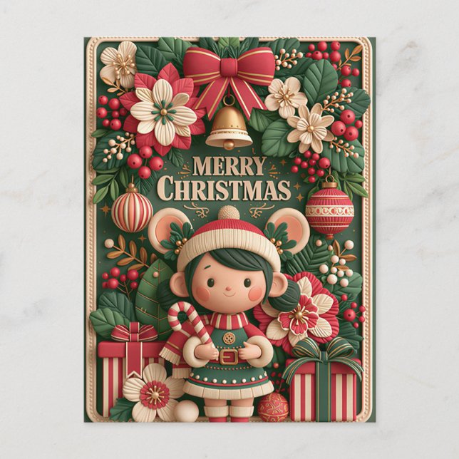 Postal Cartão de Boas Festas de Natal (Frente)