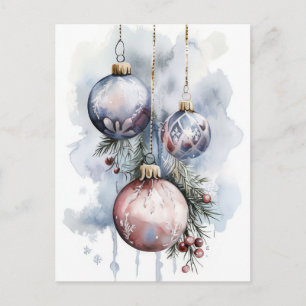 Postal Cartão de Boas Festas de Natal com Grinalda Festiv