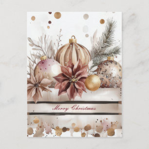 Postal Cartão de Boas Festas de Natal com Grinalda Festiv