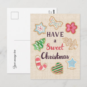 Postal Cartão de Boas Festas de Natal Doce
