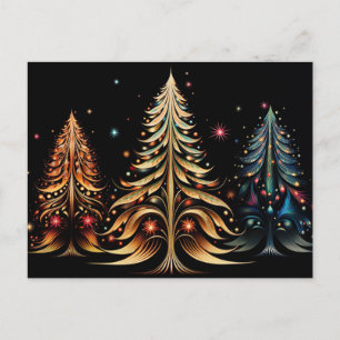 Postal Cartão de Boas Festas de Natal festivo e elegante