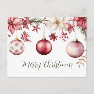 Postal Cartão de Boas Festas de Natal Festivo e Elegante