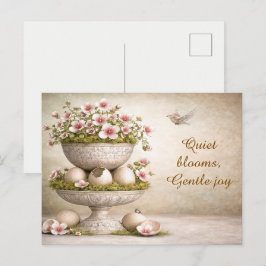 Postal Cartão de Boas Festas de Páscoa Floral Mínimo de P