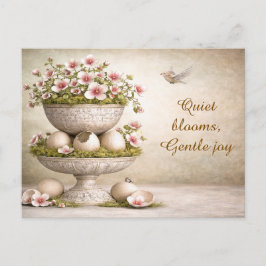 Postal Cartão de Boas Festas de Páscoa Floral Mínimo de P
