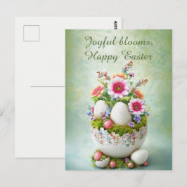 Postal Cartão de Boas Festas de Páscoa Floral Primavera E