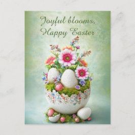 Postal Cartão de Boas Festas de Páscoa Floral Primavera E