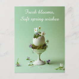 Postal Cartão de Boas Festas de Páscoa Floral Primavera E