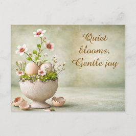 Postal Cartão de Boas Festas de Páscoa Minimal Floral Pri