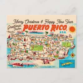 Postal Cartão de Boas Festas de Porto Rico