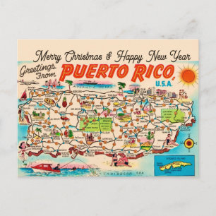Postal Cartão de Boas Festas de Porto Rico