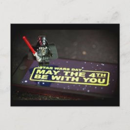 Postal Cartão de Boas Festas do Dia de Star Wars (4 de ma