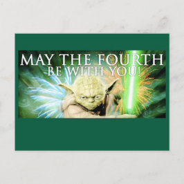 Postal Cartão de Boas Festas May the Fourth Be With You