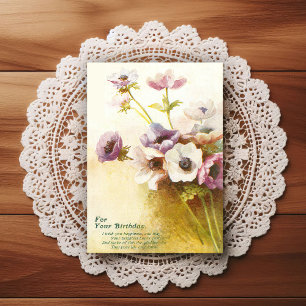 Postal Cartão de Boas-Vindas de Aniversário Vintage do In