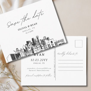 Postal Cartão de Boas Vindas de Casamento Dallas