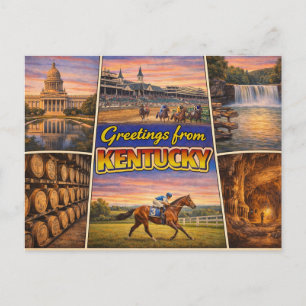 Postal Cartão de Boas-vindas de Kentucky