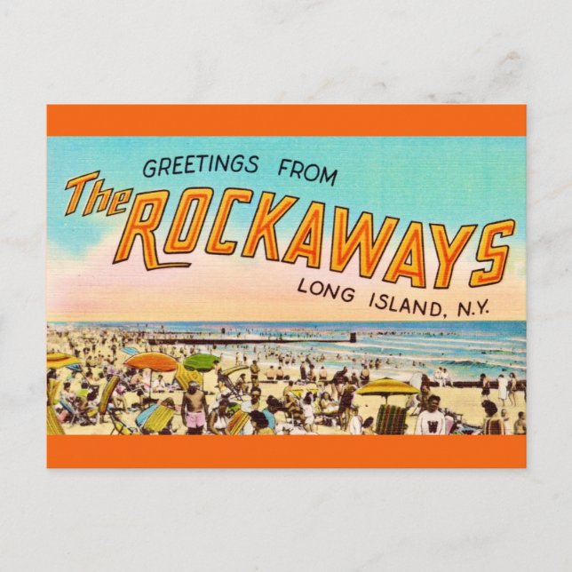 Postal Cartão de Boas-Vindas de Long Island Rockaways (Frente)