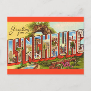 Postal Cartão de Boas-Vindas de Lynchburg VA