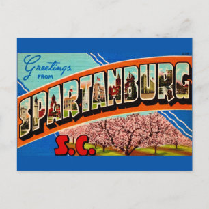 Postal Cartão de Boas-Vindas de Spartanburg SC