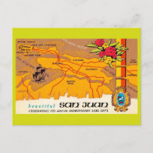 Cartão de Boas-Vindas Vintage de San Juan
