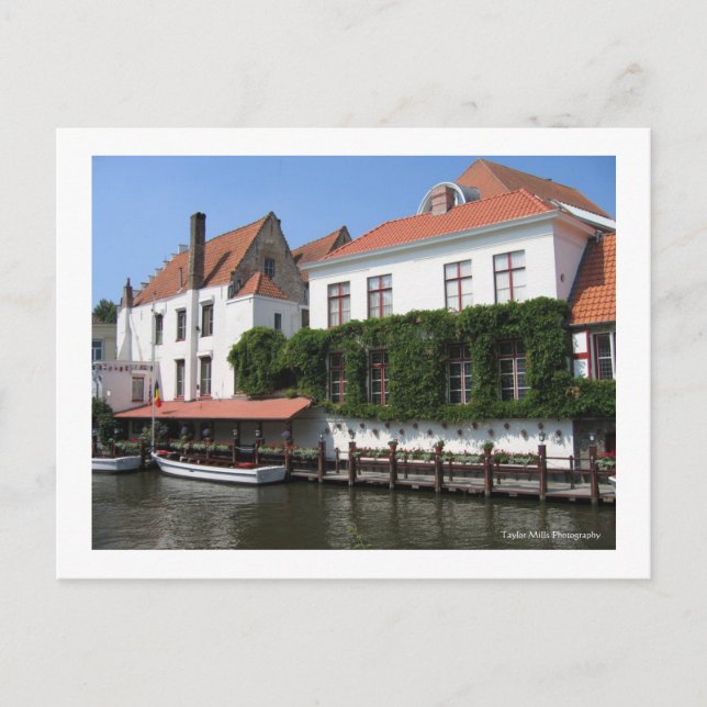 Postal Cartão de Bruges, Bélgica (Frente)