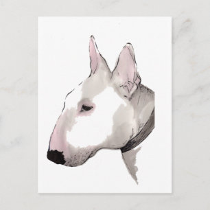 Postal cartão de bull terrier do inglês